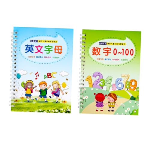 WEKAMOS 10個 向け練習用ライティングブック 冊 凹槽付き硬筆練習帖 英数字パターン採用 スラス訓練対応 幼児 学童の筆記体習得に
