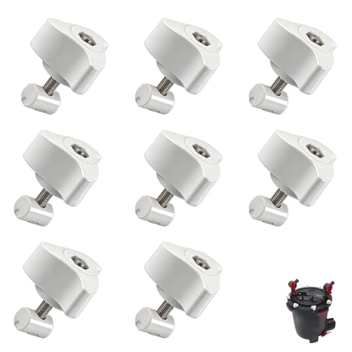 XwaYexa 8 Set Canister Filter Lid Fastener Exact Fit for Fluval FX2 FX4 FX5 FX6 Filters A20215 Locking Clamp Replacement for Secure Lid Seal and Leak Prevention