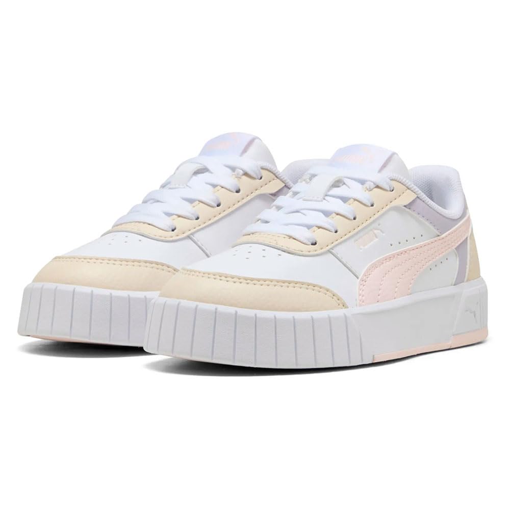 PUMA Carina MIA PS Sneaker, White-Jasmine Flower-Alpine Snow, 9.5 UK Child