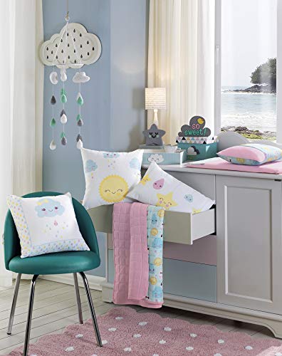 Capa de Almofada Estampada, Lynel, 45cmx45cm,  Branco