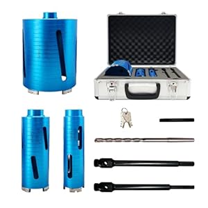 GVHAKG 7Pcs Diamond Core Drill Set 38 mm, 52 mm, 117 mm Diamond Cores, Concrete Core Drill for Brick, Concrete, Granite, Marble and Stone