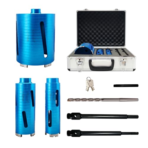 GVHAKG 7Pcs Diamond Core Drill Set 38 mm, 52 mm, 117 mm Diamond Cores,Concrete Core Drill for Brick, Concrete, Granite, Marble and Stone