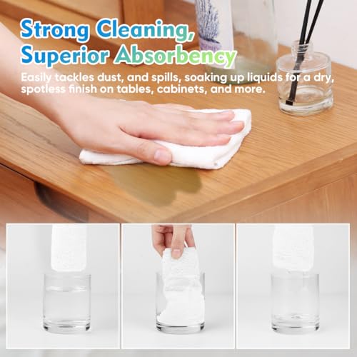 Image of HOMEXCEL White Microfiber Cleaning Cloth 200PK, Towels for Cars, 12.5x12.5 inch