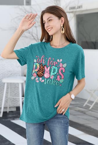 Image of LAZYCHILD Women Easter Teacher Shirts: Funny Treat All with Kindness T-Shirt Bunny Rabbit Tee Tops