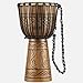 Meinl Percussion Djembe Drum African Hand Drum Instrument for Adults — NOT MADE IN CHINA — Mahogany Wood/Natural Head 10