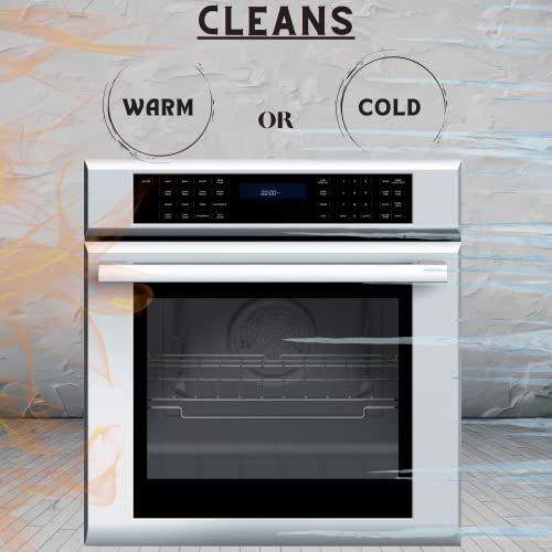 Blysk Oven & Grill Cleaner(18Oz) Heavy Duty, Fast Penetrating, Oil & Grease Remover And All Purpose Sponge #TOP4