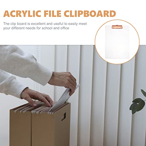 Kisangel Prancheta De Acrílico Prancheta Acrílica Almofada de Escrita Transparente Prancheta de Escr