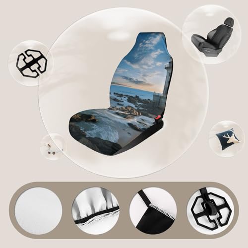 Housse de siege auto durable et facile a installer motif plage