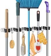 Broom Holder Wall Mount,Broom Organizer Wall Mount,Stainless Steel Broom Organizer Wall Mounted T...