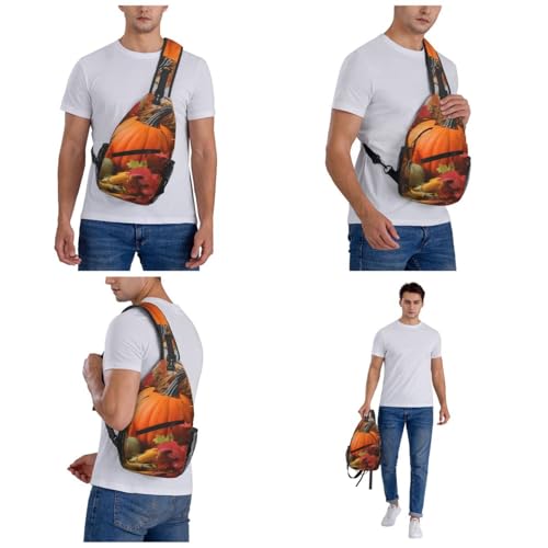 Bolso Cross Chest Harvest Pumpkin para Hombre y Mujer miniatura 7