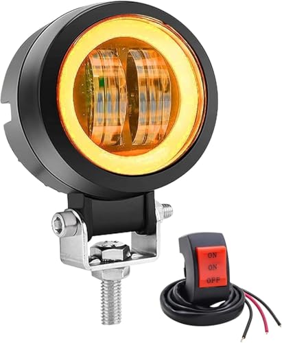 ✅【Occhi di angelo Verde】 La luce di guida della moto con occhio di angelo verde, può essere utilizzata come luce di marcia diurna e fendinebbia per svolgere il ruolo di avviso di sicurezza, che può essere chiaramente visto durante il giorno e la notte.