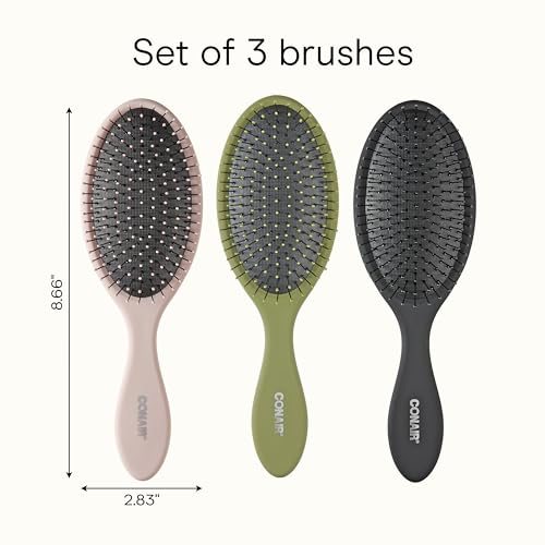 Conair Detangling Hair Brush Set, Wet or Dry Hair, 3-Pack - image 7