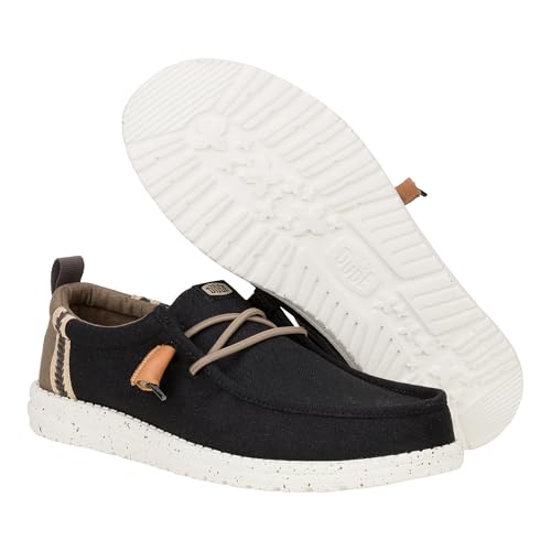 Image of HEYDUDE Men's Wally Craft Linen Slip-On Loafers | Lightweight Comfortable Shoes | Travel Ready Casual Walking Sneakers