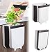 arvioo Cubos de Basura Contenedor Colgante para Cocina Plegable 9L Bote de Basura Basurero Extraible para la Cocina, Dormitorio y CocheBlanco