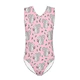 HUIACONG Squirrel Girls' Swimsuit Cute Leotards One-Piece Swimwear 3-4Y Little Girls Bathing Suit fo
