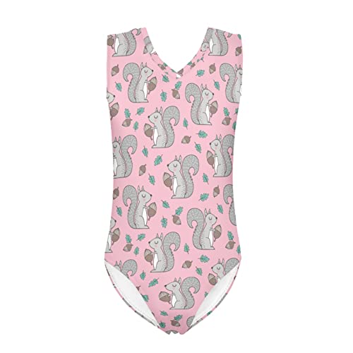 Huiacong Squirrel Girls' Swimsuit Cute Leotards One-Piece Swimwear 3-4Y Little Girls Bathing Suit For Summer Beach Swimming #TOP26
