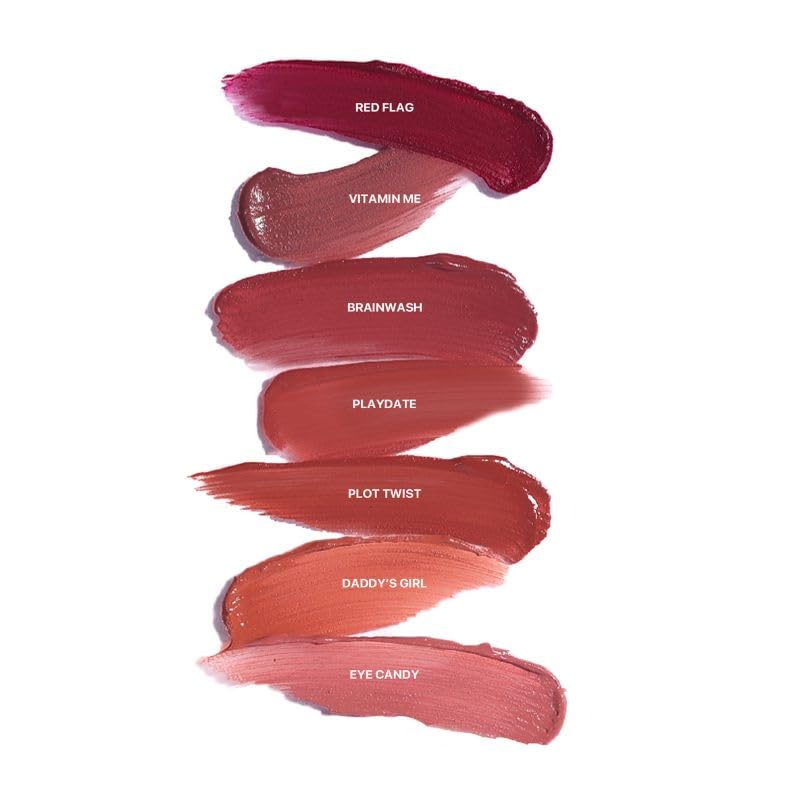 Image of Flossy Cosmetics In Therapy Liquid Lipstick - Red Flag | Creamy, Lightweight, Non-Drying | Enriched with Hyaluronic Acid, & Jojoba Oil | Bold, Long-Lasting | Non-Sticky Formula | Smudge & Transfer-Proof | (4ml)