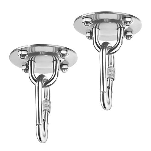 Deckenhaken hängesessel, 450KG Kapazität Edelstahl Deckenhalterung Befestigung für Liebesschaukel, Hängelampe, Hängematte, Sling Trainer,