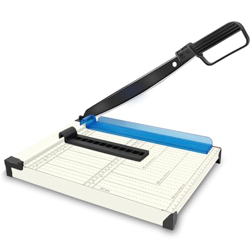 Guillotine Paper Cutter A4, 12IN Paper Guillotine for A4/A5/B5, Heavy Duty Metal Guillotine Paper Trimmer, 12 Sheet Capacity Guillotine Paper for Cardstock Crafts, Label & Photo-DIY