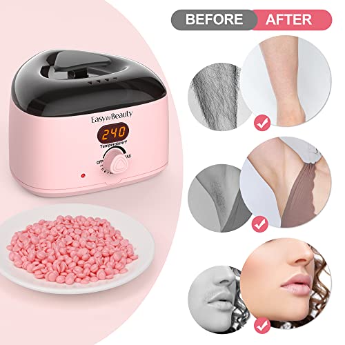 image for EasyinBeauty Waxing Kit for Women Men, Wax Kit with 6 Pack Hard Wax Be