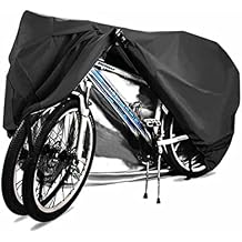 Bike Covers for 2 or 3 Bikes, 2XL Size Outdoor Waterproof & Anti-UV Bicycle Covers with Lock Hole for Mountain Road Electric Bikes
