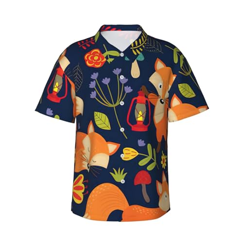 Chemise hawaïenne renard pour homme et short assorti idéal pour vos journées de plage et vacances