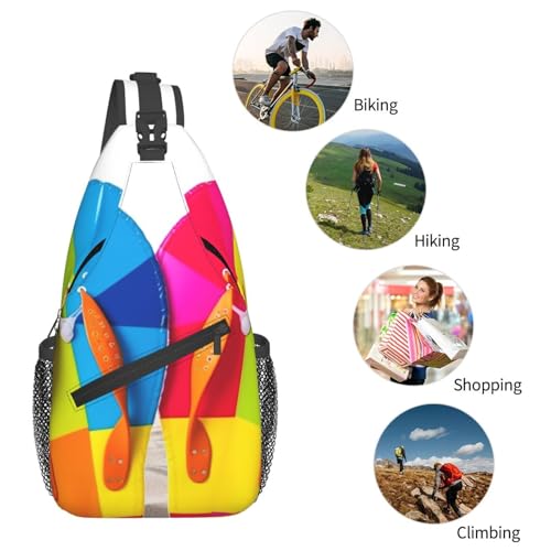 Bolso cruzado de pecho estilo sling para hombre y mujer miniatura 6