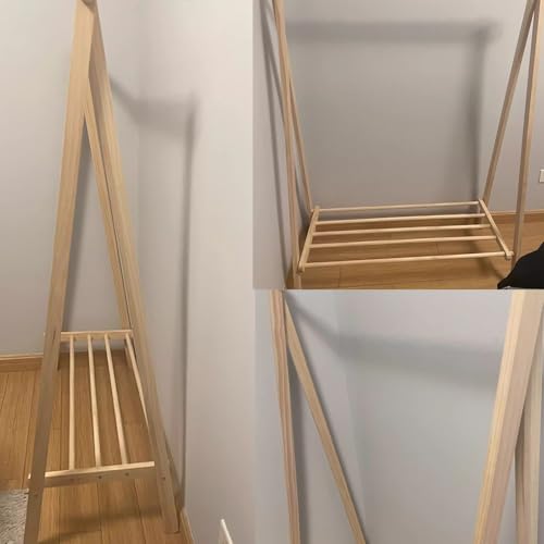 Cintre multifonction robuste en acier avec crochets et étagère de rangement