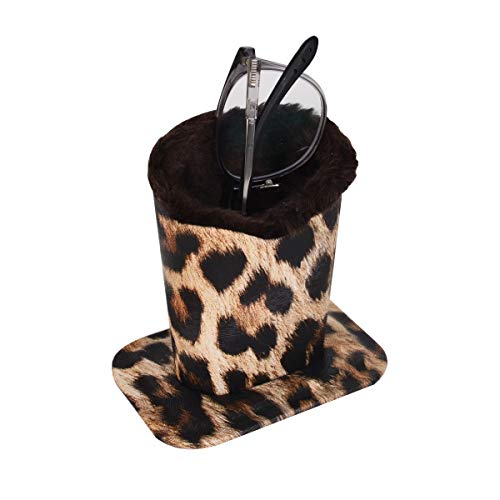 Image of Pack of 2 Soft Plush Lined Eyeglasses Holder Stand Protective Glasses Holder Stand