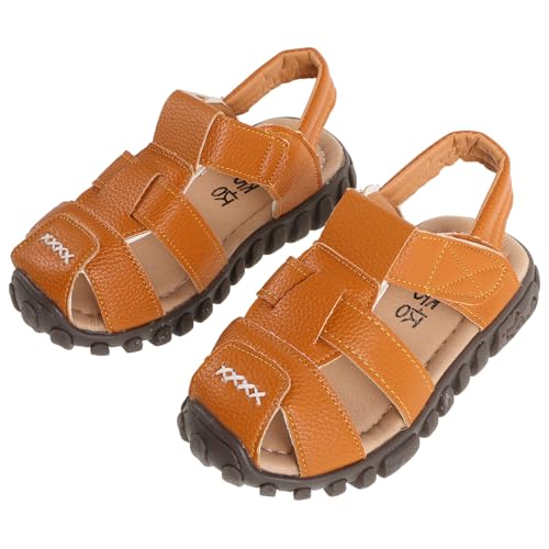 SHOWERORO Sandalias de Verano para Punta Cerrada Base Suave y Flexible Diseño Cómodo para Caminar la Playa y Uso Diario Talla Color Amarillo