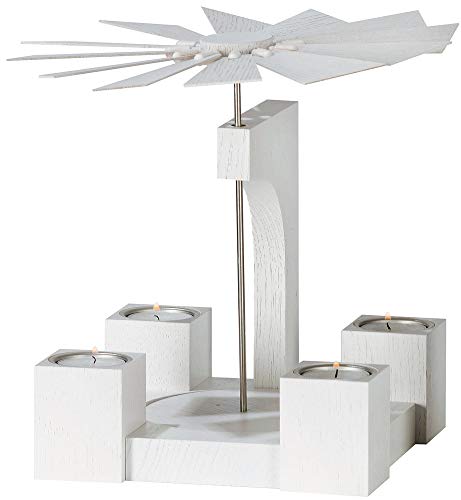 Pyramide en chêne KWO blanche pour illuminer vos soirées d'hiver - 2