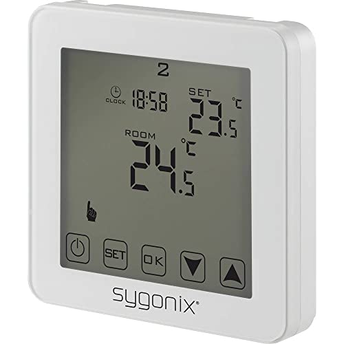 Sygonix Touch 2 Raumthermostat Unterputz Wochenprogramm 1 bis 70 °C Cover