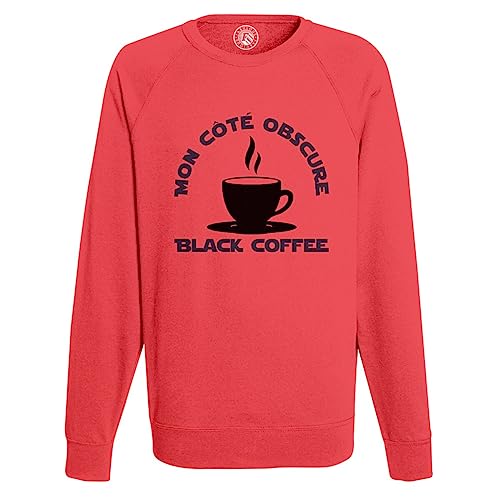 Sweat Shirt Homme Mon Côté Obscur Café Noir Expresso vêtement manches longues imprimé