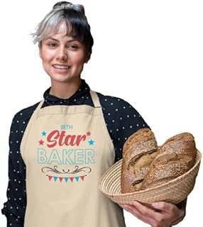 SMARTYPANTS Personalised GBBO Star Baker Apron - Gift Present - Cooking Kitchen - Perfect Gift for Mother's Day Boys Girls Adults Birthday Christmas - Chef Baker