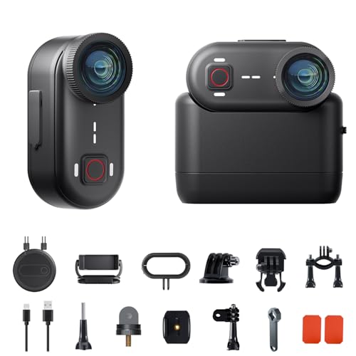 Apexcam K80 Mini Action Cam,POV Camera Con Memoria Integrata da 128GB,4K WiFi EIS Mini Body Cam...