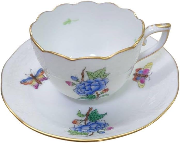HERENDヘレンドヴィクトリア 花と蝶 カップ&ソーサー ホーム