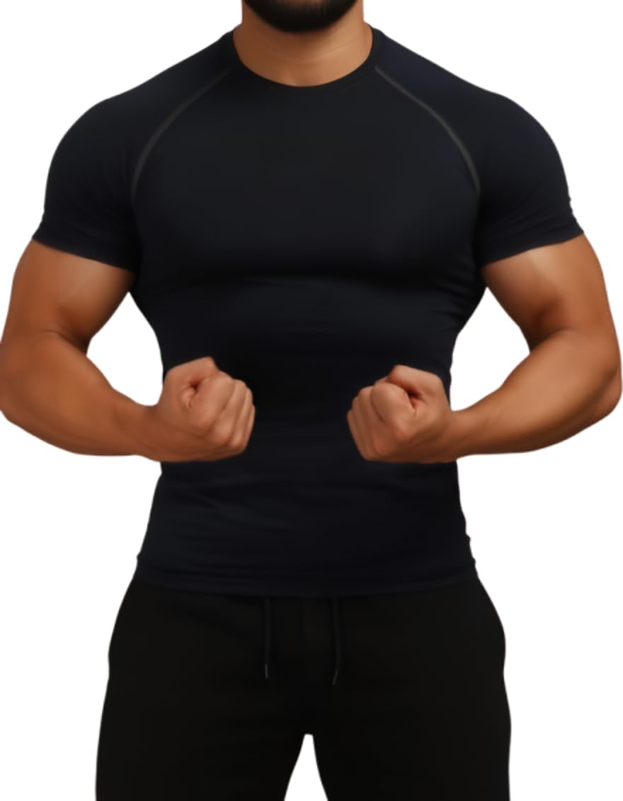 Pretty Men Tshirts, Gym Men's Wear Compression t-Shirt Under 200,RGB Dri-Fit Polyester T-Shirt – Moisture-Wicking, Quick-Dry Activewear for Gym-picture-25