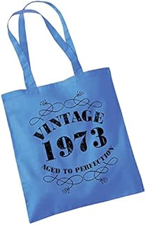 Bang Tidy Clothing 50th Birthday Gifts for Women Men Vintage 1973 Funny Tote Bags Present