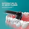 happybrush spazzolino elettrico ECO R2 Vincitore del test Ökotest Starter Set nero - spazzolino rotante sostenibile con batteria inclusa 3 testine e dentifricio al carbone attivo nero
