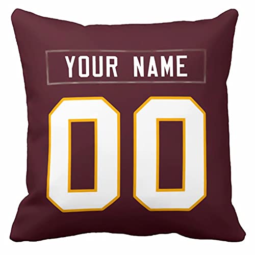 Image of ANTKING Throw Pillow 2 Pack with Custom Name and Number Personalized Gift for Men Women Boys