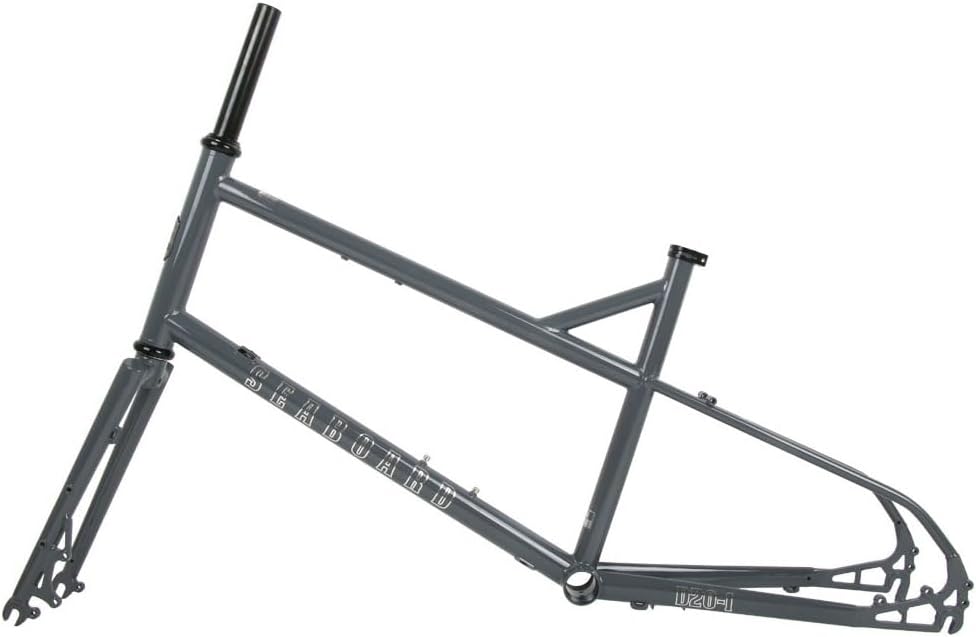 451 BMX Bike Frame Road Bike Frameset 700C Cr-Mo Steel Bike Frame 38cm 42cm Disk Brake Frame Quick Release Frame 100/135mm Internal Routing BSA BB68mm(Cement Grey,38cm)