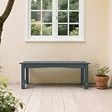 Panca da esterno HIPS per 2 persone, panca da giardino resistente alle intemperie, panca da parco con venature del legno, capacità di carico di 360 kg, non marcisce né sbiadisce,per giardino,veranda