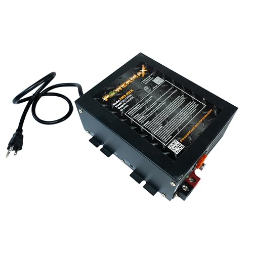 Image of PowerMax PM3-45 Power Supply, AC to DC Converter 110 /120 VAC to DC 0-12 Volt 45Amp, Battery Charger with 3 Stage Smart Charging Mode, Built-in Cooling Fan and LED Indicator Light, Lithium Compatible