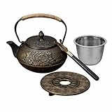 🎨 Intérieur émaillé & bec verseur anti-goutte : revêtement émaillé intérieur pour éviter la rouille, préserver la saveur du thé et faciliter le nettoyage ; bec verseur incliné pour un service sans éclaboussures ; poignée recouverte de corde naturelle pour une prise confortable et isolante.