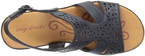 Easy Street Women's Bolt Flat Sandal, Navy, 8 2W US | Image 4