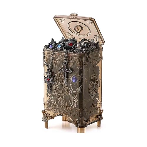 Mystery Jewelry Jar, Surprise Gothic Jewelry Box Sets for Women, Scary Witch Gift with Unique Birthday Halloween Necklaces, Earrings, Rings, Bracelets Skeleton Hair Clips Costume