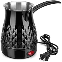 TROUVAILLE Portable Coffee Pot, Anti Scald Even Heating Coffee Maker, Portable Coffee Pot with Removable Handle 600ml