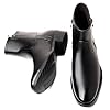 PPXID Men's Smart Business Work Office Ankle Zip Leather Boots Black 8.5 UK #5