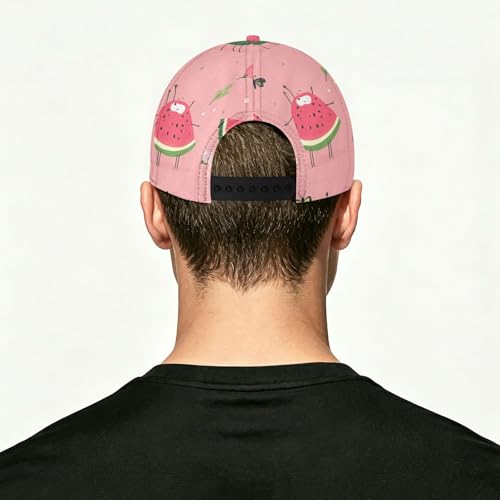 Gorra de béisbol para correr y jugar al golf bajo el sol con diseño de sandía rosa 5