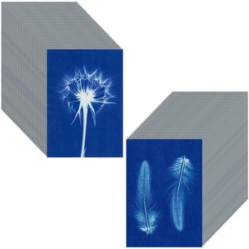 Papier impression solaire cyanotype Yominerr kit A5 bleu de Prusse pour loisirs créatifs